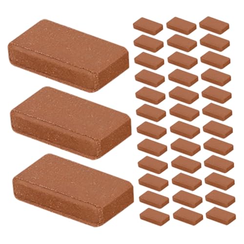 CIYODO 300 Stück Maßstab Realistisch Gefertigte Mini Tonziegel für Puppenhaus Dekoration Garten Landschaftsbau Detailreiche Bastelsteine für DIY Modelle von CIYODO