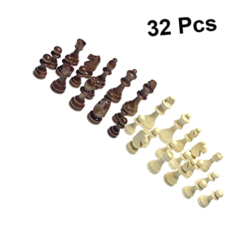 CIYODO 32 Stück Schachfiguren aus Holz Schachbrett groß Hölzern Weiß CIYODO 32 Stück Schachfiguren aus Holz Schachbrett groß Hölzern Weiß von CIYODO
