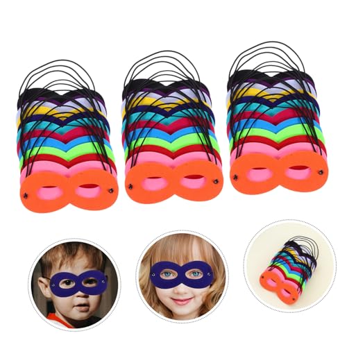 CIYODO 36 Stück Teiliges Augenmasken aus Filz Weiche und Strapazierfähige Kindermasken für Karneval Geburtstag Halloween Kostüm Party Rollenspiel und Kinderfasching von CIYODO