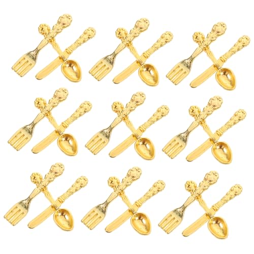 CIYODO 36 Stück Teiliges Mini Besteck Set aus Goldfarbenem Puppenhaus Zubehör Dekorative Miniatur Messer und für DIY Hausmodelle und Puppenhaus Küchenszene Langlebig und Detailreich CIYODO 36 Stück Teiliges Mini Besteck Set aus Goldfarbenem Puppenhaus Zubehör Dekorative Miniatur Messer und für DIY Hausmodelle und Puppenhaus Küchenszene Langlebig und Detailreich von CIYODO