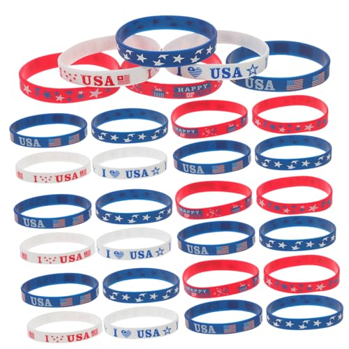 CIYODO 36St Armband zum Unabhängigkeitstag multifunktionsarmband circle of friends patriotische Partygeschenke Armbänder zum Unabhängigkeitstag Armband mit patriotischem Motiv Handgelenk von CIYODO