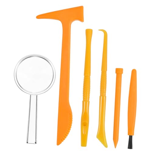 CIYODO 3Sätze Ausgrabungswerkzeug Kit Kunststoff Hammer Pinsel Meißel und Lupe für Kreative Spiele und Entwicklung von Hand Auge Koordination und Logischem CIYODO 3Sätze Ausgrabungswerkzeug Kit Kunststoff Hammer Pinsel Meißel und Lupe für Kreative Spiele und Entwicklung von Hand Auge Koordination und Logischem von CIYODO