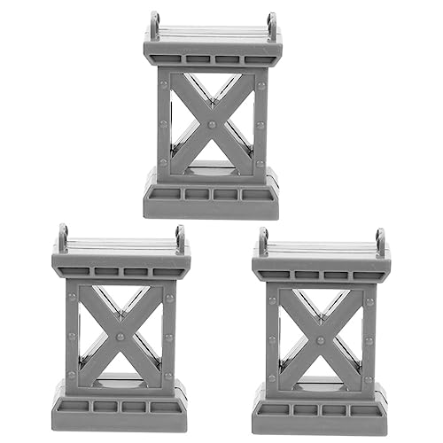 CIYODO 3St Bahnsteig Stützen für Holzeisenbahnen Gleiszubehör aus Holz Modelle Spielzeug Brückenunterstützung Brückenpfeilermodell für Spiele Kleiner Zug schmücken Luqiao Kai vorgeben von CIYODO