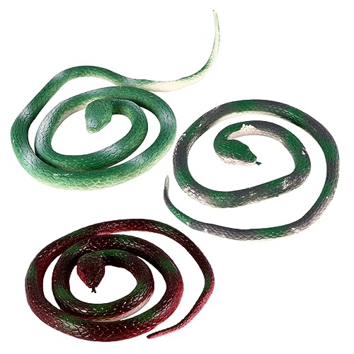 CIYODO Realistische Gummischlange Spielzeug 3 Stück Simulierte Schlange Streich Für Party Halloween Dekoration CIYODO Realistische Gummischlange Spielzeug 3 Stück Simulierte Schlange Streich Für Party Halloween Dekoration von CIYODO