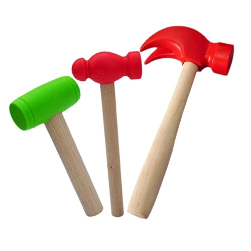 CIYODO 3Stücke Teiliges Hammerspielzeug Kleiner Hammer Für Jungen Und Pädagogisches Hand Augen Koordination Leuchtende Farben Für Spaß Und Lernen von CIYODO