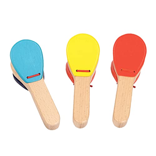 CIYODO 3Stücke Teiliges Holzspielzeug Kastagnetten Für Musikinstrumente Musikalischen Entwicklung Sicheres Und Langlebiges Design Für Kleine Hände Perfektes CIYODO 3Stücke Teiliges Holzspielzeug Kastagnetten Für Musikinstrumente Musikalischen Entwicklung Sicheres Und Langlebiges Design Für Kleine Hände Perfektes von CIYODO