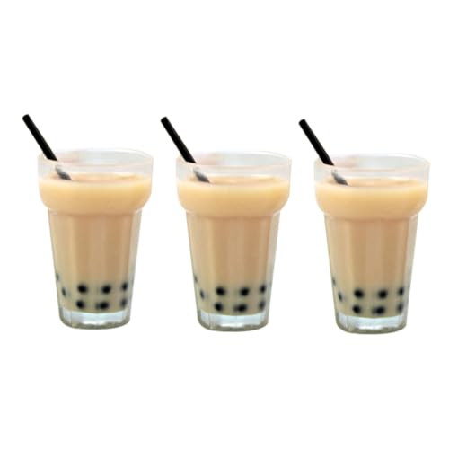 CIYODO 3pcs Puppen Mini Getränke Modell Realistische Miniatur Milch Tee Dekoration Puppe Milch Tee Prop von CIYODO