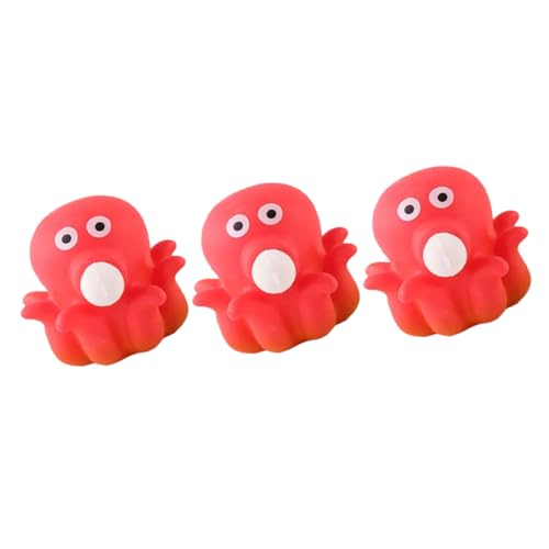 CIYODO Mini-Spielzeug 3st Prise Musik Quetschball Tierisches Dehnbares Spielzeug Oktopus-stressbälle Sensorisches Spielzeug Mini-quetschspielzeug Rot Weihnachtstasche Elastizität von CIYODO