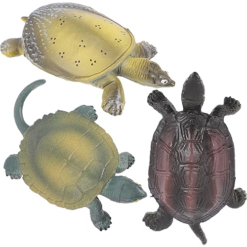 CIYODO 3st Schildkröten-Modell Mini-plastiktiere Mini-kuscheltiere Kidcraft-spielset Reptilienöl Schildkrötenverzierung Künstliche Schildkrötenstatuen Schreibtisch Dekorationen Kind von CIYODO