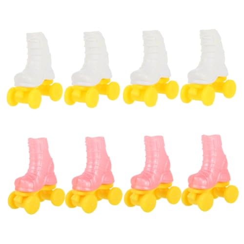 CIYODO 4 Paare Miniatur Rollschuhe für Puppen Süße Kunststoff Schuhe für Puppen für Bastelarbeiten und Rollschuh Szenen Robustes Design für Kreativen Spielspaß CIYODO 4 Paare Miniatur Rollschuhe für Puppen Süße Kunststoff Schuhe für Puppen für Bastelarbeiten und Rollschuh Szenen Robustes Design für Kreativen Spielspaß von CIYODO