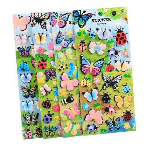 CIYODO 4 Pcs Blase Aufkleber Kid Aufkleber Cartoon Aufkleber Dekorative Aufkleber Kindergarten Belohnung Aufkleber 3D Cartoon Aufkleber DIY Aufkleber von CIYODO
