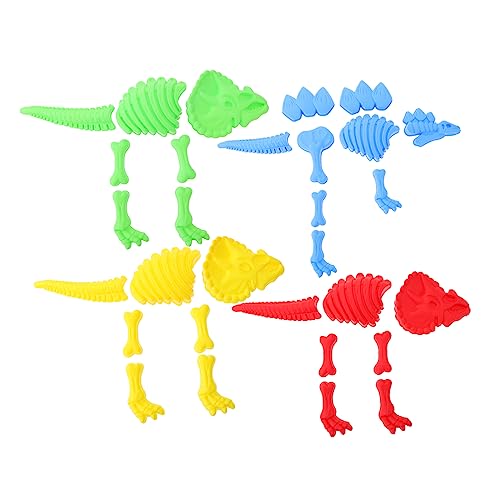CIYODO 4 Sätze Dinosaurier Sandspielzeug Strandspielzeug Kunststoff Sandförmchen Langlebig Sicher für Jungen Mädchen Ab Jahren Leichtes DIY Sandformen von CIYODO