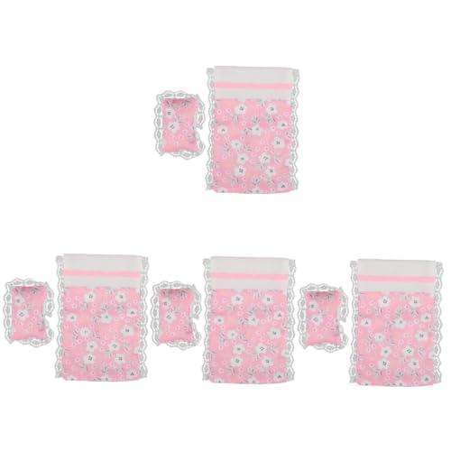 CIYODO 4 Sets Puppen Bett Liefert Mini Bettwäsche Set Mini Kissen Blätter Acces CIYODO 4 Sets Puppen Bett Liefert Mini Bettwäsche Set Mini Kissen Blätter Acces von CIYODO