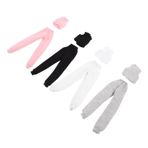 CIYODO 4 Sätze Puppenkleidung Sommer Outfit für Puppen Sportliche Weste und Hose Einfaches Anziehen Freizeitkleidung für Kreatives Rollenspiel und Alltagsspiele von CIYODO
