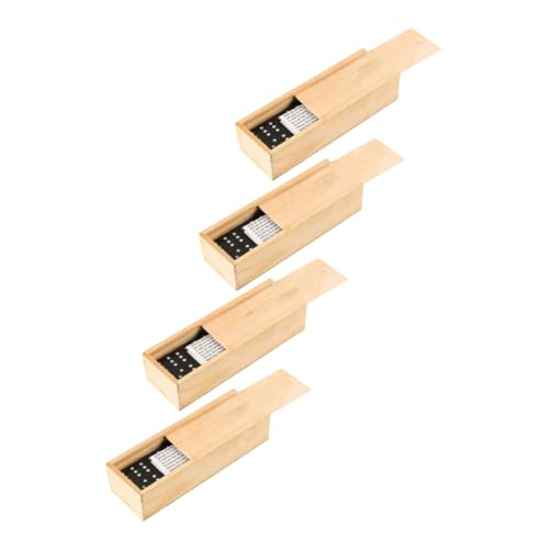 CIYODO 4 Sätze Teiliges Domino Spielset aus Holz mit Schwarzem Design und Weißen Punkten Interaktives Lernspielzeug für Erwachsene für Familienspiele und Kreative Freizeitgestaltung CIYODO 4 Sätze Teiliges Domino Spielset aus Holz mit Schwarzem Design und Weißen Punkten Interaktives Lernspielzeug für Erwachsene für Familienspiele und Kreative Freizeitgestaltung von CIYODO