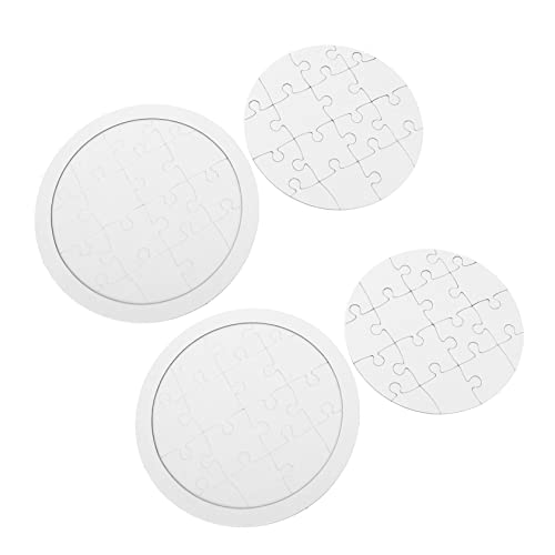 CIYODO 4 Sätze lackierbar schreibbar Puzzle Aktivitäten für Kinderhandwerk Farben klein Dein Malmaterialien Rätsel malen Gekritzelbrett zeichnen Leere Rätsel Papier von CIYODO