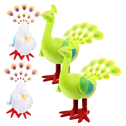CIYODO 4-teiliges Aufziehspielzeug Mit Pfauenmotiv Unterhaltsames Spielzeug Mit Cartoon-tiermotiv Für Kinder von CIYODO