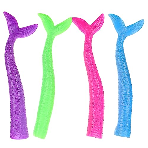 CIYODO 4 Stück Fingerpuppen Kinderspielzeug Meerjungfrauen Badespielzeug Fingerpuppen Für Handpuppen Für Meerjungfrauen Puppe Meerjungfrauen Fingerpuppen von CIYODO