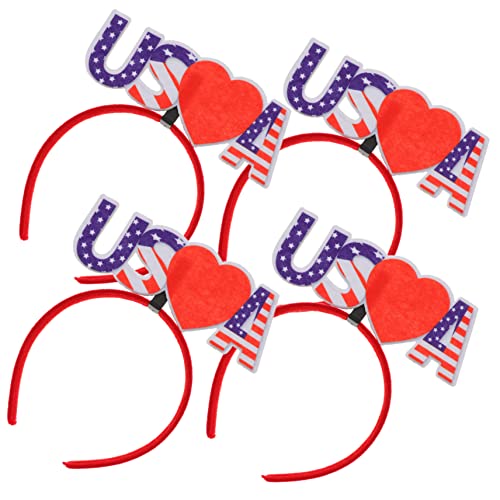 CIYODO 4 Stück Flagge Stirnband Haarzubehör dekorationen zum unabhängigkeitstag patriotische Kopfbedeckung Haarschmuck für Kostüme zum Unabhängigkeitstag Stirnbänder für Festivalkostüme CIYODO 4 Stück Flagge Stirnband Haarzubehör dekorationen zum unabhängigkeitstag patriotische Kopfbedeckung Haarschmuck für Kostüme zum Unabhängigkeitstag Stirnbänder für Festivalkostüme von CIYODO