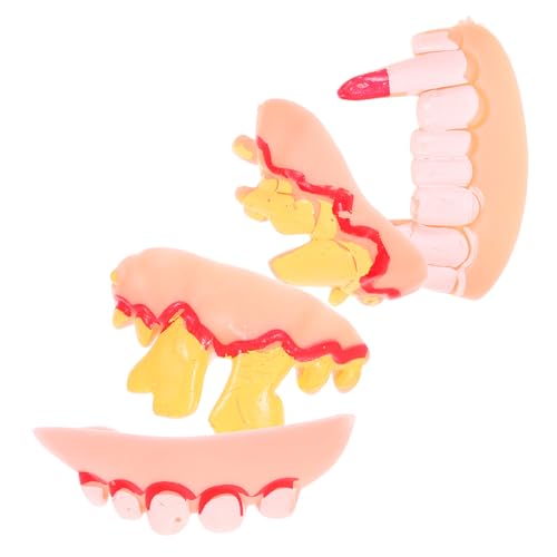 CIYODO 4 Stück Halloween Fake Zähne für Cosplay Lustige Realistische Zahn Requisiten für Partys Gruselige Deko für Halloween Spaßartikel für und Verkleidung CIYODO 4 Stück Halloween Fake Zähne für Cosplay Lustige Realistische Zahn Requisiten für Partys Gruselige Deko für Halloween Spaßartikel für und Verkleidung von CIYODO