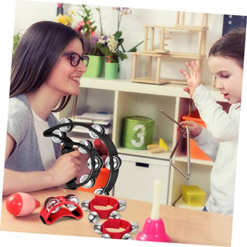 CIYODO 4 Stück Handgelenkschellen und Fußtamburin Teilig Langlebiges Musikspielzeug für Rhythmische Lerninstrumente mit Hellem für Partys und Musikalische Früherziehung von CIYODO