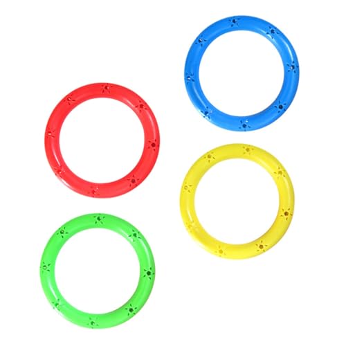 CIYODO 4 Stück Handglocke Handrasseln Ring Rasselring Sportspielzeug fitnessgeräte sportgeräte für Unterhaltungsspielzeug Gymnastik-Tanzstütze Ring Rassel Abs von CIYODO