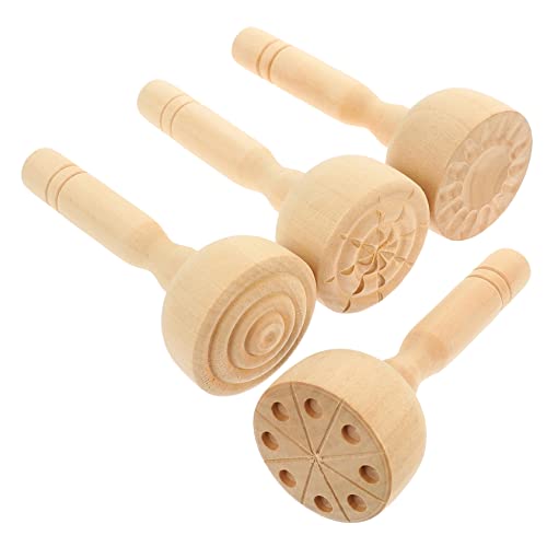 CIYODO 4 Stück Holz Stempel für Knete Praktische DIY für Kreative Tonarbeiten für Erwachsene für Lufttrocknenden Polymer und Plastilin CIYODO 4 Stück Holz Stempel für Knete Praktische DIY für Kreative Tonarbeiten für Erwachsene für Lufttrocknenden Polymer und Plastilin von CIYODO