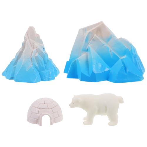 CIYODO 4 Stück Iglu-Modell Polartierfiguren Puppenhaus-Miniaturen Mini-Schneehäuser Mini-Bärenspielzeug winzige Polartiere Schneemannfiguren für Puppenhaus Mikrolandschaft Kuchendekoration CIYODO 4 Stück Iglu-Modell Polartierfiguren Puppenhaus-Miniaturen Mini-Schneehäuser Mini-Bärenspielzeug winzige Polartiere Schneemannfiguren für Puppenhaus Mikrolandschaft Kuchendekoration von CIYODO
