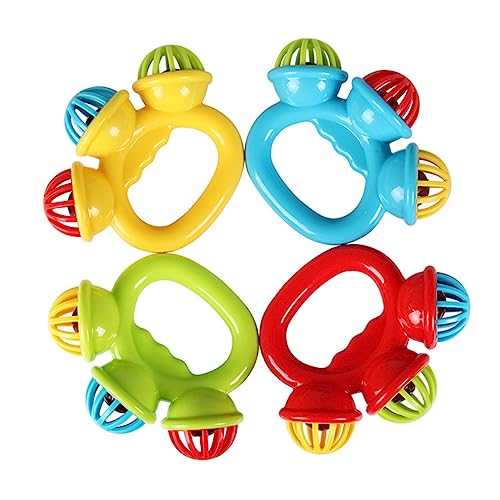 CIYODO 4 Stück Kindermusikinstrument kinderinstrumente musikinstrumente Musikinstrument babyspielzeuge spielzeughandys für Babys Safe Toy Kinderhandglocken Kinderklingel von CIYODO