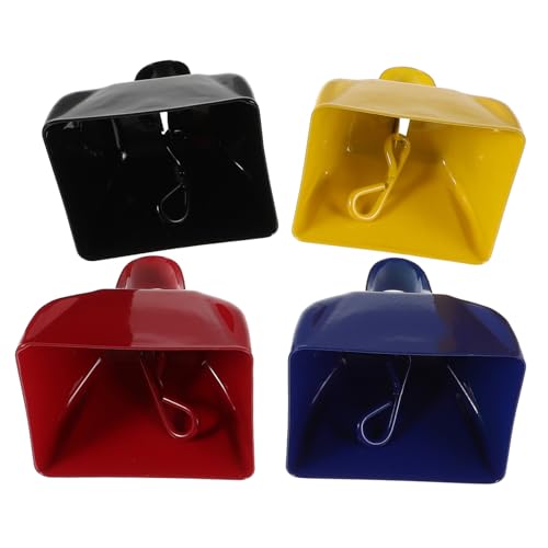 CIYODO 4 Stück Kleine Laute Metall-Kuhglocken mit ergonomischem Griff Handrassel für Sportveranstaltungen Enthusiasmus und Partyspaß CIYODO 4 Stück Kleine Laute Metall-Kuhglocken mit ergonomischem Griff Handrassel für Sportveranstaltungen Enthusiasmus und Partyspaß von CIYODO