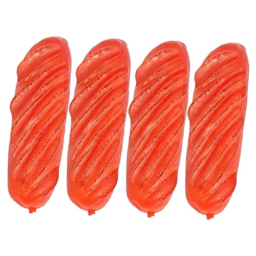 CIYODO 4 Stück Kleines Wurstmodell künstliche Lebensmittelquelle Künstliche Hotdog-Requisite Fake-Hot-Dog-Ausstellungsmodell simuliertes Fleisch lebensechtes Kunstfleischmodell PVC CIYODO 4 Stück Kleines Wurstmodell künstliche Lebensmittelquelle Künstliche Hotdog-Requisite Fake-Hot-Dog-Ausstellungsmodell simuliertes Fleisch lebensechtes Kunstfleischmodell PVC von CIYODO
