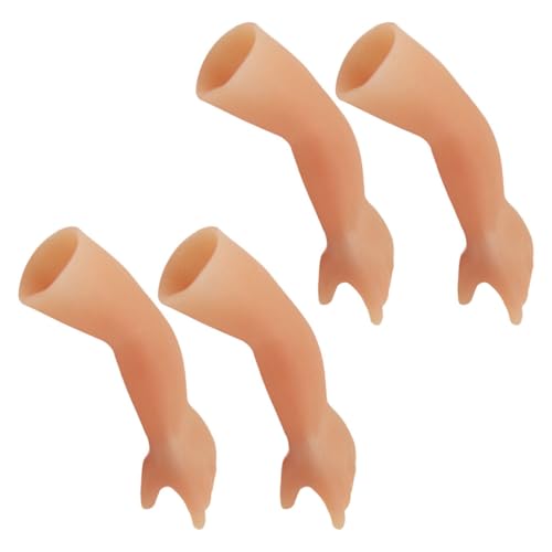 CIYODO 4 Stück Kobolds Hand Tricks für Hände Buster Fingerspielzeug Verschwinden kleine Hand Gummihand Bühnenrequisiten Requisiten Zeigen Trick-Requisiten Kieselgel Khaki von CIYODO