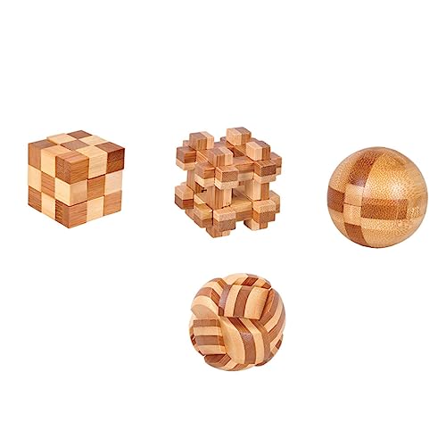 CIYODO 4 Stück Kongming Schloss Puzzles Für Kleinkinder Entsperrschlüssel Intellektuelles Puzzle Luban Schloss Entwirrungsschlüssel Kleinkinderspielzeug von CIYODO