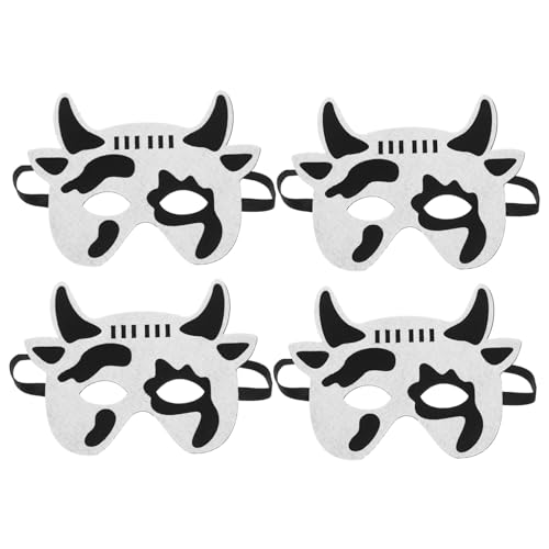 CIYODO 4 Stück Cartoon-Maske für Kinder Tiermaske für Cosplay Tier-Party-Maske Tier für Kinder süße Masken the hallow halloween Kindermaske tierische Maske Weihnachten gefühlt Requisiten von CIYODO