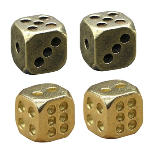 CIYODO 4 Stück Messingwürfel Partyspiele Würfelspiel Dekorative Messingwaren Dekorationen Spiel Würfel Die Sechs Vintage - Thematisiert Nacht Dekoratives Spiel Zufällige Farbe CIYODO 4 Stück Messingwürfel Partyspiele Würfelspiel Dekorative Messingwaren Dekorationen Spiel Würfel Die Sechs Vintage - Thematisiert Nacht Dekoratives Spiel Zufällige Farbe von CIYODO