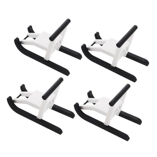 CIYODO 4 Stück Mini Dekofiguren Mini Holzschlitten Puppenhausschlitten Weihnachtsschlitten Miniaturschlitten Modellschlitten Ornament Holzschlitten Basteln von CIYODO