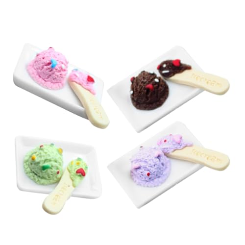 CIYODO 4 Stück Mini Eiscreme Dekorationen für Puppenhäuser Realistische Modellierung aus Widerstandsfähigem Harz Zubehör für Mini Layouts und Fotorequisiten CIYODO 4 Stück Mini Eiscreme Dekorationen für Puppenhäuser Realistische Modellierung aus Widerstandsfähigem Harz Zubehör für Mini Layouts und Fotorequisiten von CIYODO