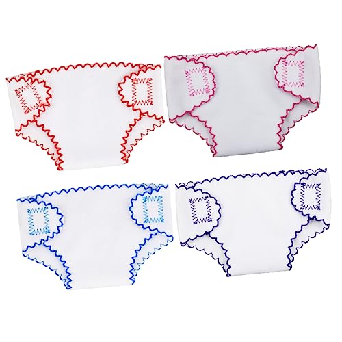 CIYODO 4 Stück Mini Puppen Stoffwindeln Babypuppen Mini Puppen Miniatur Cabbage Patch Puppenkleidung Schnullerspielzeug Reborn Babypuppe Babypuppenwindeln Töpfchen Babyspielzeug von CIYODO