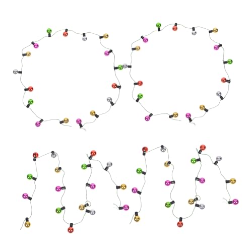 CIYODO 4 Stück Miniatur Weihnachtslichterkette mit Kugel-perlen Dekorative Fake Lichter für Puppenhaus Weihnachtsbaum und Kleine Deko Flexibel Kombinierbar ca Lang CIYODO 4 Stück Miniatur Weihnachtslichterkette mit Kugel-perlen Dekorative Fake Lichter für Puppenhaus Weihnachtsbaum und Kleine Deko Flexibel Kombinierbar ca Lang von CIYODO