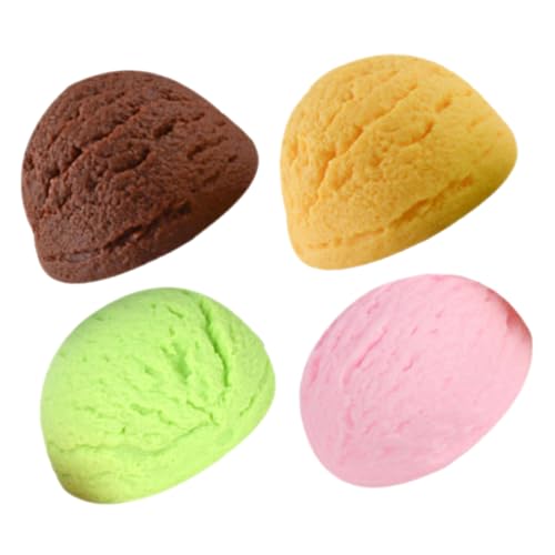 CIYODO 4 Stück Modell Einer Eiskugel Groß Gefälscht Ball Eiscreme Nachtisch Für Simulations-eisspielzeug Künstliche Eiskugeln Künstliche Nahrung Realistische Eiskugeln -Requisiten PVC von CIYODO