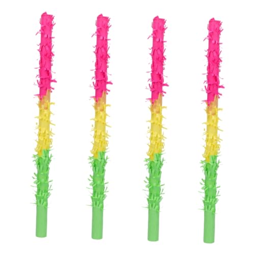 CIYODO 4 Stück Piñata Sticks im Kindergeburtstag Partyzubehör für Lustige Piñata Spiele Leicht und Tragbar für Feiern und Requisiten von CIYODO