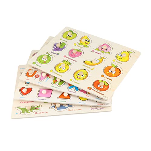 CIYODO 4 Stück Puzzle Zum Frühen Lernen Intelligenzentwicklungsrätsel Passendes Puzzle Kinderpuzzle Kreatives Rätsel Holzrätsel Hölzern CIYODO 4 Stück Puzzle Zum Frühen Lernen Intelligenzentwicklungsrätsel Passendes Puzzle Kinderpuzzle Kreatives Rätsel Holzrätsel Hölzern von CIYODO