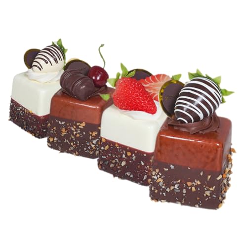 CIYODO 4 Stück Künstliche Kuchenmodelle Simulationskuchen Dekoration Für Küche Party Ausstellung Realistische Kunstkuchen Leicht Zu Tragen CIYODO 4 Stück Künstliche Kuchenmodelle Simulationskuchen Dekoration Für Küche Party Ausstellung Realistische Kunstkuchen Leicht Zu Tragen von CIYODO