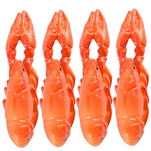 CIYODO 4 Stück Simulation Realistischer Hummerfiguren Hummer Kognitives Modell Simulations-Hummer-schmuck Simuliertes Tier Realistische Hummermodelle Hummer Figur PVC von CIYODO