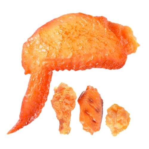 CIYODO 4 Stück Simulierte Hühnerbeine und Hühnerflügel gefälschtes Lebensmittelmodell Brathähnchen-Modell Fast-Food-Modell Hühnerflügel-Foto-Requisitenmodell gefälschte Hühnerkeule PVC CIYODO 4 Stück Simulierte Hühnerbeine und Hühnerflügel gefälschtes Lebensmittelmodell Brathähnchen-Modell Fast-Food-Modell Hühnerflügel-Foto-Requisitenmodell gefälschte Hühnerkeule PVC von CIYODO