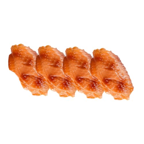 CIYODO 4 Stück Simulierte Hühnerflügel Künstliche Ganze Nuggets Fälschung Für Entzückende Hühnerflügel Imitierte Hühnerflügel Simuliertes Lebensmittelmodell Verschleißfestes CIYODO 4 Stück Simulierte Hühnerflügel Künstliche Ganze Nuggets Fälschung Für Entzückende Hühnerflügel Imitierte Hühnerflügel Simuliertes Lebensmittelmodell Verschleißfestes von CIYODO