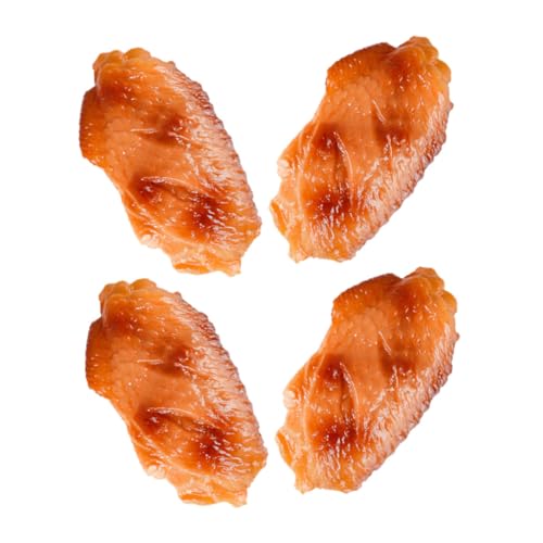 CIYODO 4 Stück Simulierte Hühnerflügel-Ornamente künstlich groß gefälscht von Huhn verschleißfestes Lebensmittelmodell nachgeahmtes Lebensmittelmodell Display-Versorgung PVC CIYODO 4 Stück Simulierte Hühnerflügel-Ornamente künstlich groß gefälscht von Huhn verschleißfestes Lebensmittelmodell nachgeahmtes Lebensmittelmodell Display-Versorgung PVC von CIYODO
