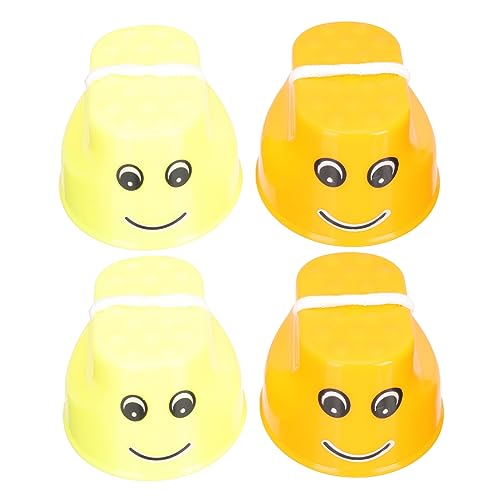 CIYODO 4 Stück Stelzen Für Figuren Federnde Schuhe Gadget-untersetzer Stelzen Balancierende Stelzen Laufstelzen Aus Kunststoff Plastik Orange von CIYODO