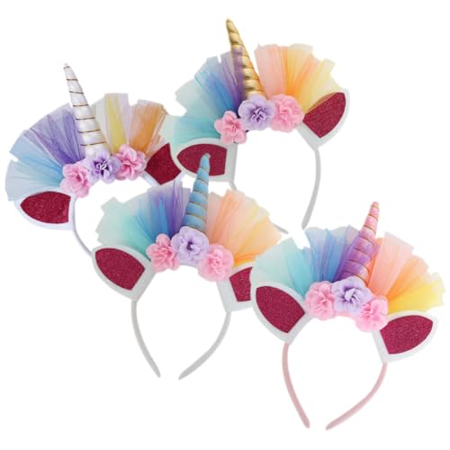 CIYODO 4 Stück Teiliges Einhorn Stirnband für Mädchen Leichtes Komfortables Party Haaraccessoire Niedliches Design für Geburtstage Karneval Kostümpartys und Festliche Anlässe CIYODO 4 Stück Teiliges Einhorn Stirnband für Mädchen Leichtes Komfortables Party Haaraccessoire Niedliches Design für Geburtstage Karneval Kostümpartys und Festliche Anlässe von CIYODO