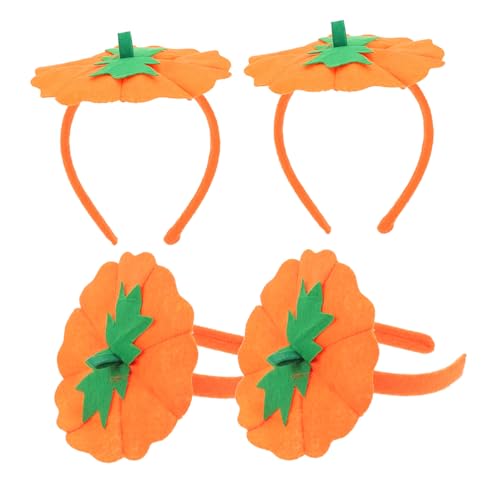 CIYODO 4 Stück Teiliges Halloween Haarband mit Kürbis Design Bequemes Leichtes Stirnband für Damen Originelles Party Haarschmuck Cosplay Zubehör Halloween Kostüm Accessoires von CIYODO